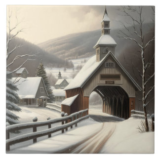 Winter Scene Ceramic Tile