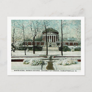 Winter Scene, Charlottesville VA, Vintage Postcard