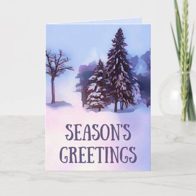 Winter Scene Christmas Card (Front)
