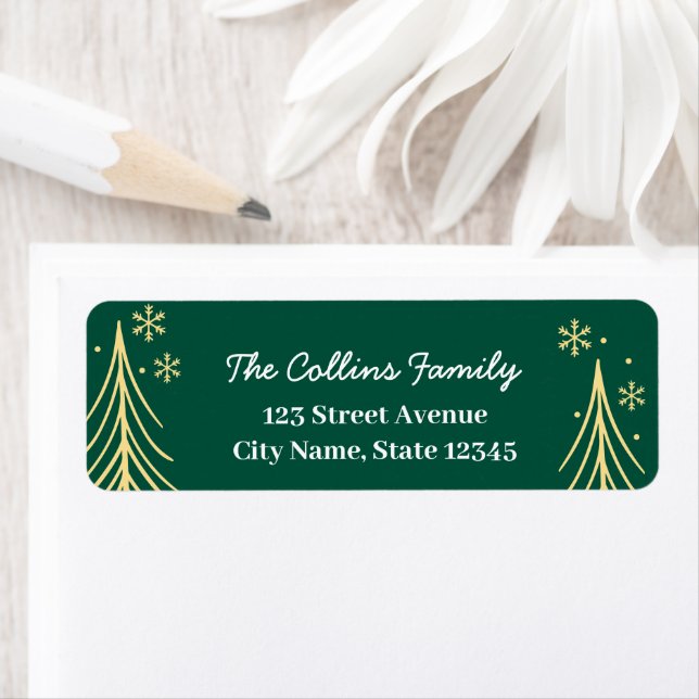 Winter Scene Christmas Holiday Address Label (Insitu)