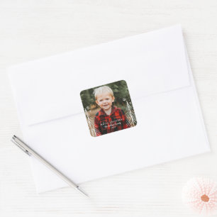 Winter Scene Christmas Holiday Photo Sticker
