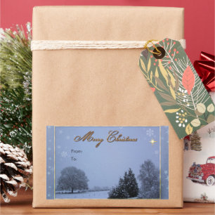 Winter Scene Christmas Sticker