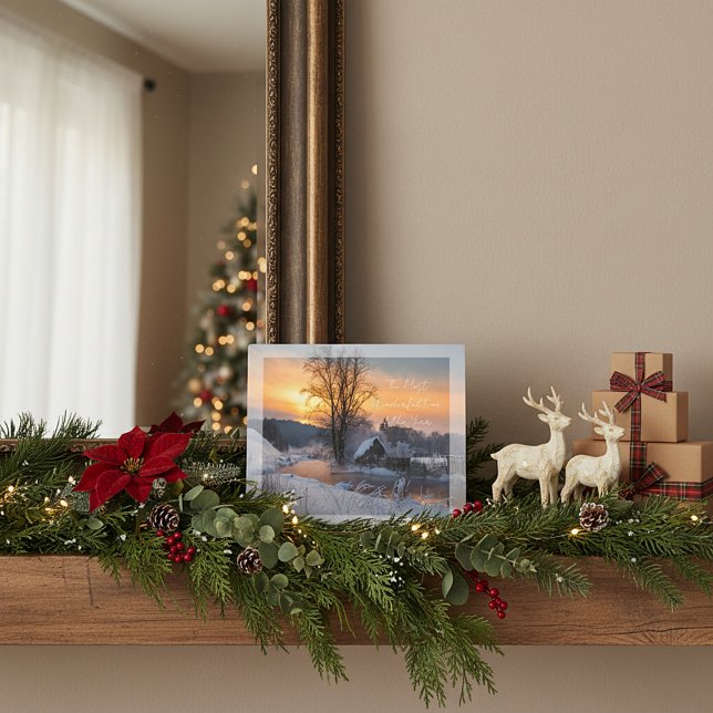 Winter scene custom Christmas Holiday  Plaque (Creator Uploaded)