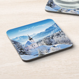 Winter scene custom coaster
