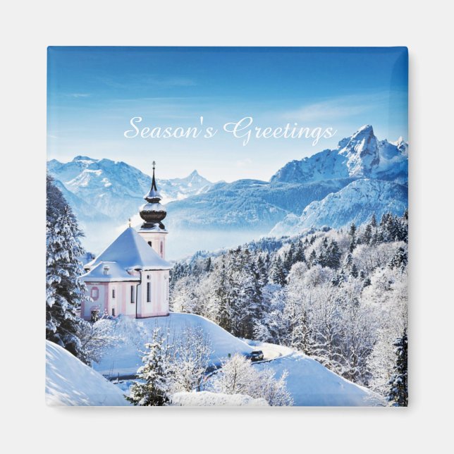 Winter scene custom  magnet (Front)