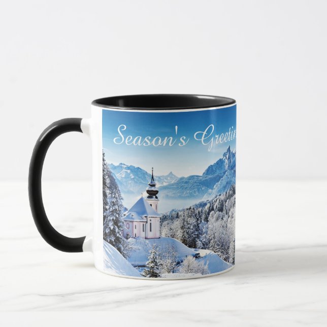 Winter scene custom  mug (Left)