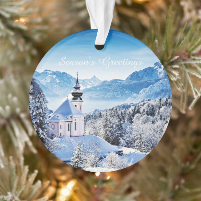 Winter scene custom  ornament (Tree)