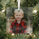 Winter Scene Custom Photo Christmas Ornament<br><div class="desc">Design © www.berryberrysweet.com. Matching cards available.</div>
