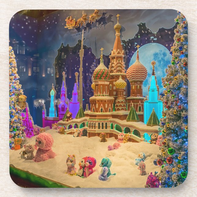 Winter scene display view coasters (Front)