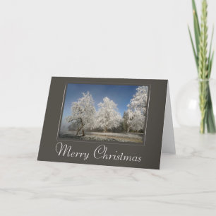Winter Scene Elegant Merry Christmas Card 2