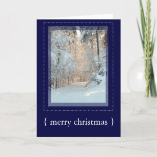 Winter Scene Elegant Merry Christmas Card 3