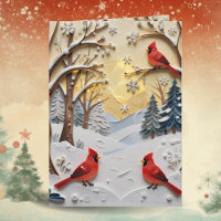 Winter Scene | Enchanted Forest & Cardinals