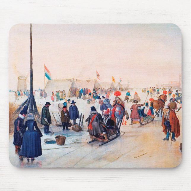 Winter Scene Fine Art Christmas Gift Mouse Mat (Front)