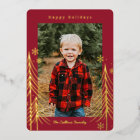 Winter Scene Foil Holiday Card Christmas Card
