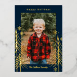 Winter Scene Foil Holiday Card Christmas Card<br><div class="desc">Celebrate the graduate in your life in style! Designed by Berry Berry Sweet (www.berryberrysweet.com). Visit our website for modern and stylish invitations,  announcements,  and personalised gifts.</div>