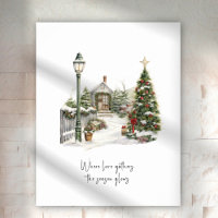 Winter Scene Greenery Pine Christmas Trees