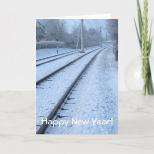 Winter scene holiday card