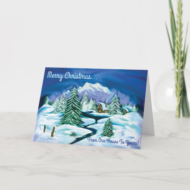 Winter Scene Holiday Card (Front)