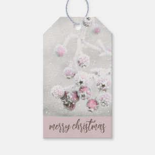 Winter Scene Holly Berries Holiday Gift Tags