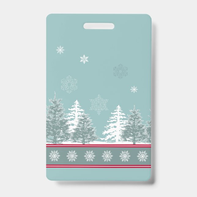 Winter scene ID badge (Front)