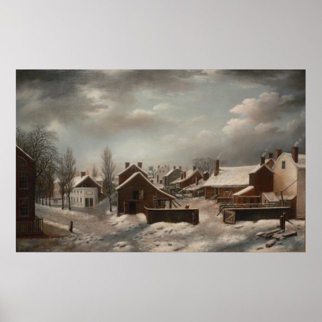 Winter Scene in Brooklyn - Francis Guy Poster (Front)