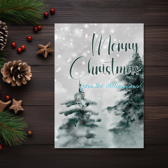 Winter Scene John 1:29 Lamb Of God Christmas Card (Lamb Of God John 1:29 Bible Verse Christmas Card)