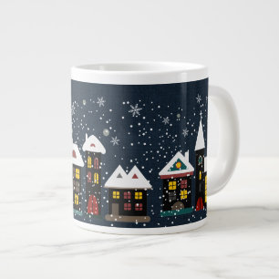 Winter scene jumbo soup mug