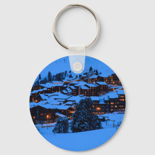 Winter Scene Key Ring