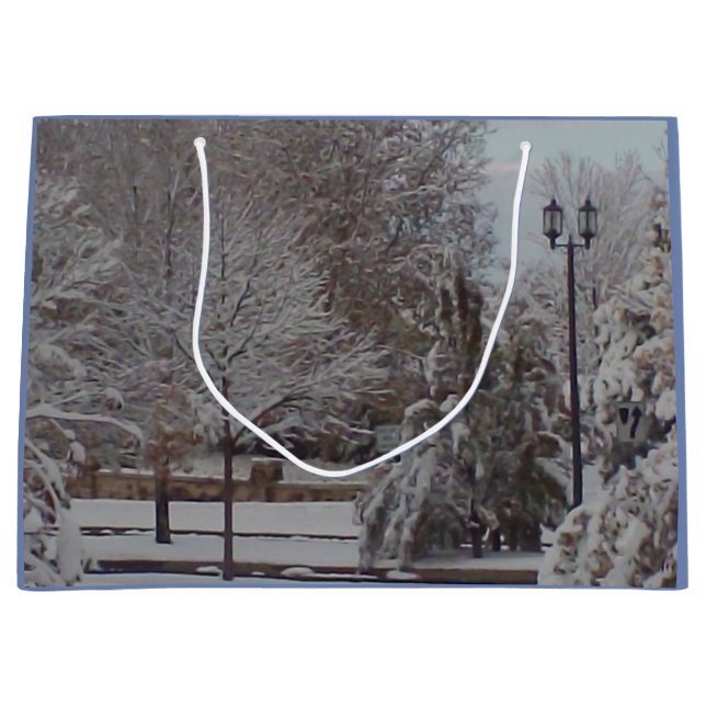 Winter Scene Large Gift Bag (Front)