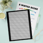 winter scene mystery colour mosaic colouring page<br><div class="desc">by leapdaze</div>