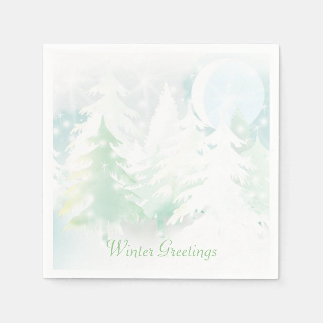 Winter Scene Napkins (Front)