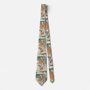 winter scene no2 -vintage Japanese art Tie