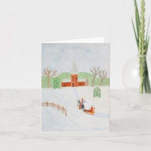 Winter Scene Note Card