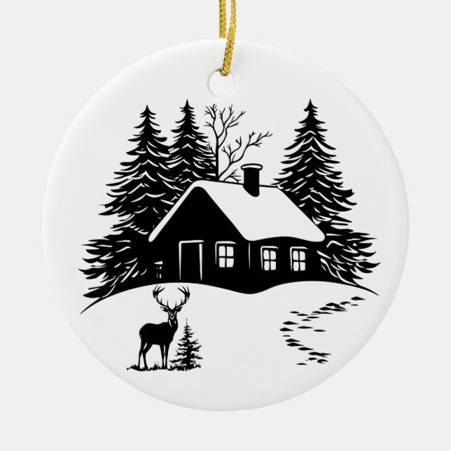 Winter Scene Ornament (Front)