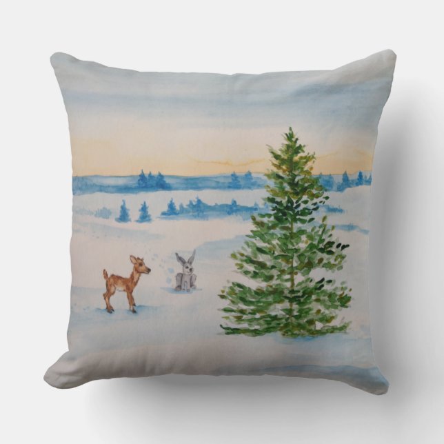 winter scene pillow (Front)