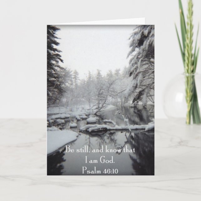 Winter Scene - Psalm 46:10 Card (Front)