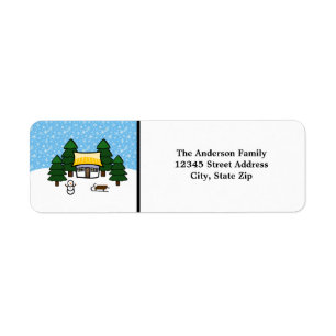 Winter Scene - Return Address Label