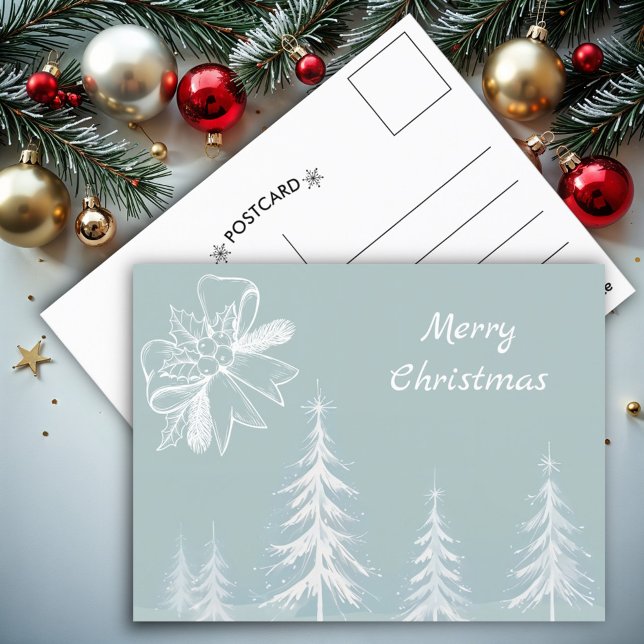 Winter Scene Snowy Forest Christmas  Postcard (Creator Uploaded)