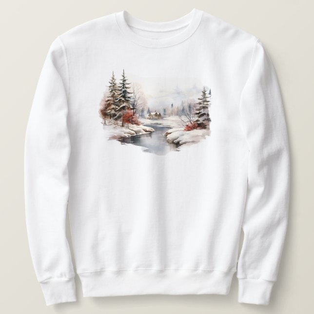 Winter Scene Sweatshirt (Design Front)