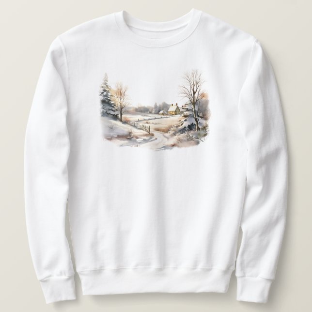 Winter Scene Sweatshirt (Design Front)
