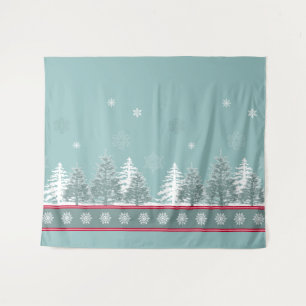 Winter scene tapestry