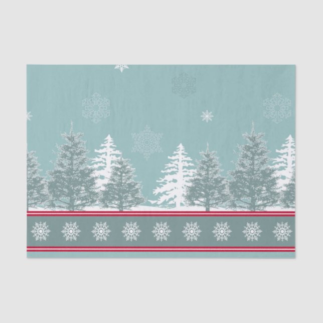 Winter scene tissue paper (Front)