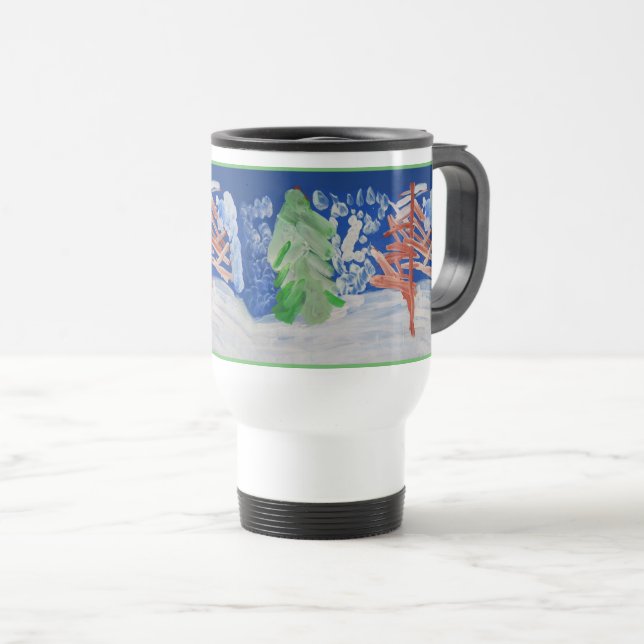 Winter Scene Travel Mug (Front Right)