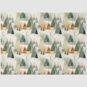 Winter scene with deer tissue paper