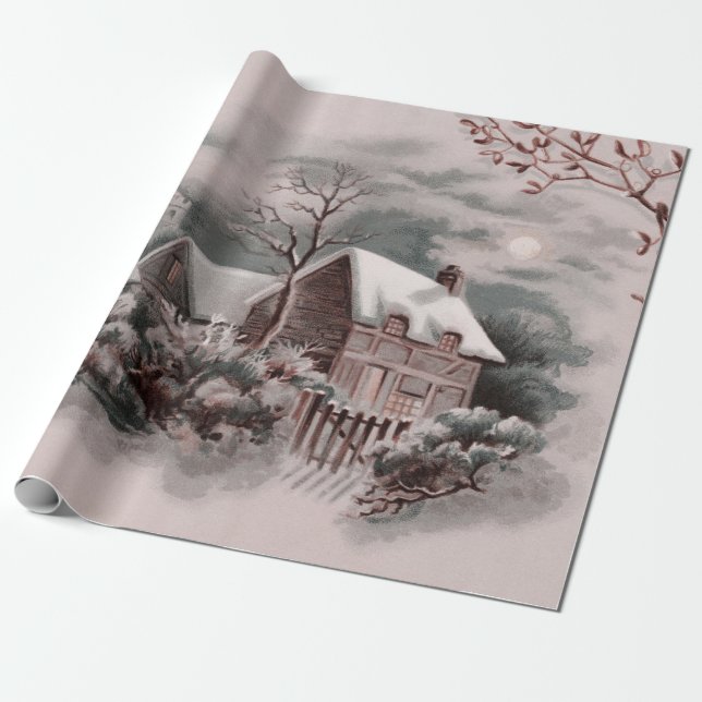winter scene wrapping paper (Unrolled)