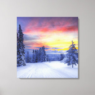 Winter scenery canvas print