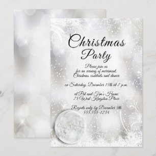 Winter Scenery Christmas Party Invitation