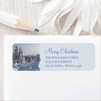 Winter Scenery Christmas Return Address