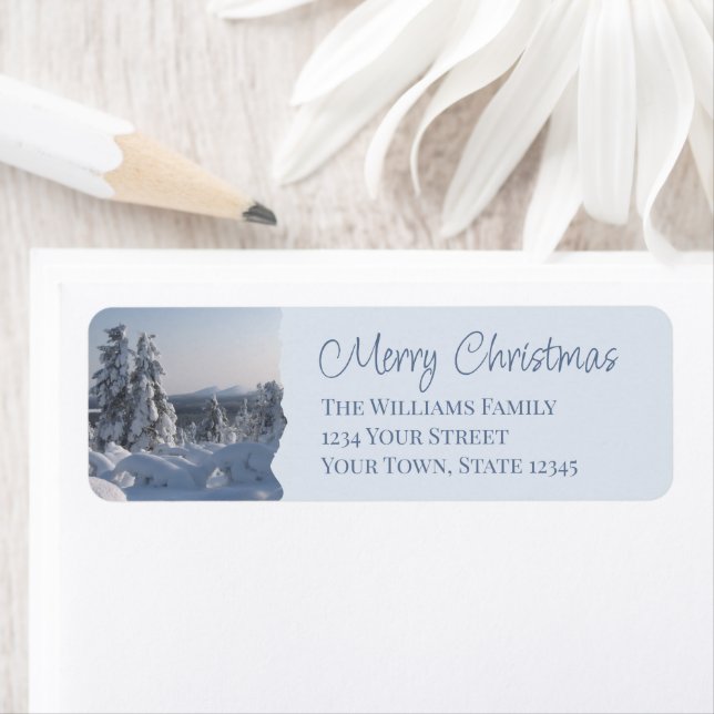 Winter Scenery Christmas Return Address (Insitu)