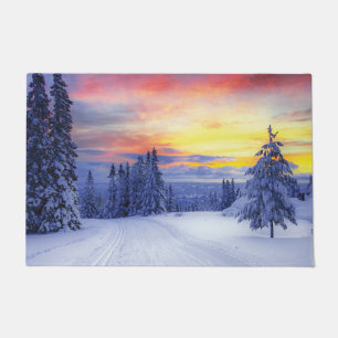 Winter scenery   doormat